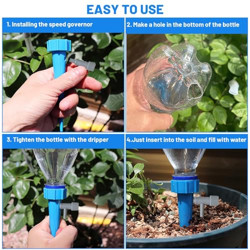 ACTOYS Riego Por Goteo para Macetas 30 Pcs Regar Plantas Vacaciones,