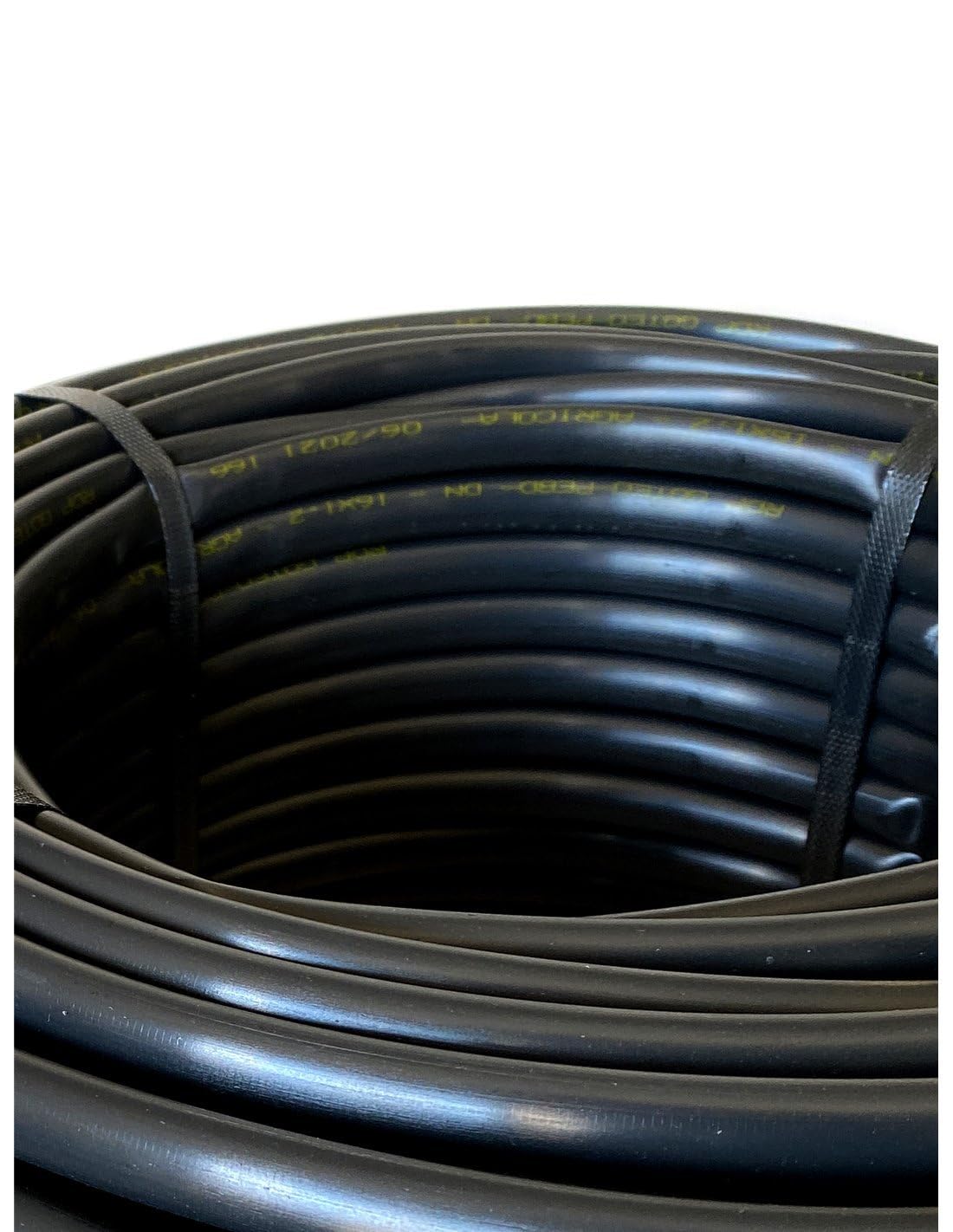 JARDIN202 - Tubo Goteo Sin Gotero 16 mm – Bobina Agrícola, Manguera para Riego Sin Gotero | Rollo de 50 metros (Negro)
