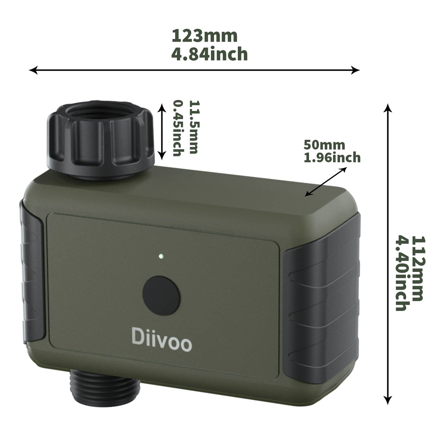 Diivoo Programador de Riego WiFi, Temporizador Riego Automático con 2 Modos de riego &20 Programas & Retraso en la Lluvia, Riego Automatico Compatible con Alexa y Smart Life App para Jardín