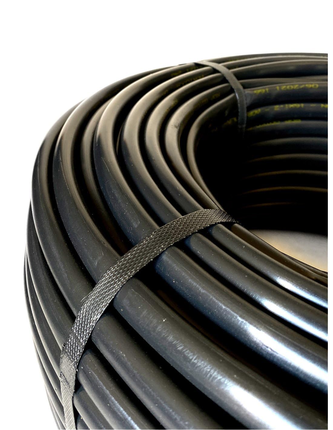 JARDIN202 - Tubo Goteo Sin Gotero 16 mm – Bobina Agrícola, Manguera para Riego Sin Gotero | Rollo de 50 metros (Negro)