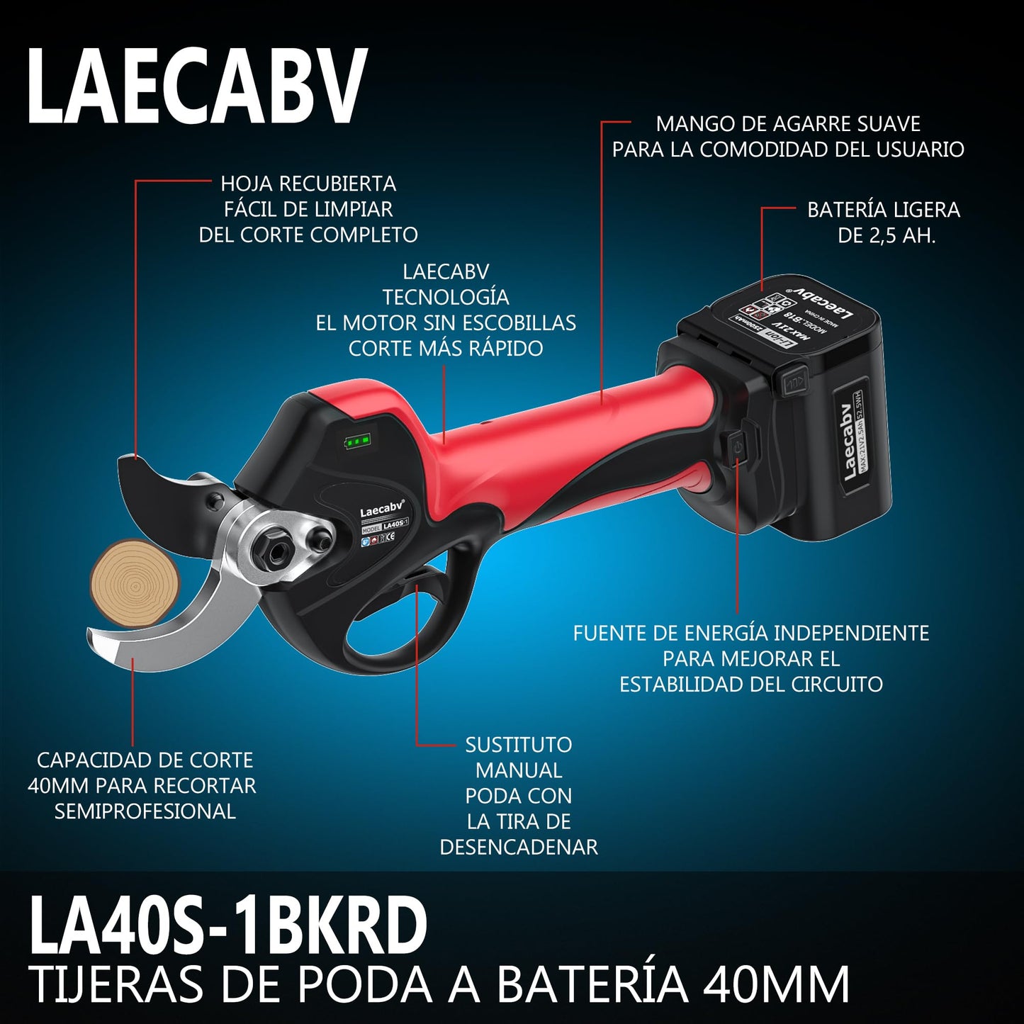 Laecabv Tijeras de Podar Eléctricas,