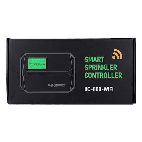 Inkbird IIC-800 Programador Riego WiFi 8 Zonas,Controlador de Rociador Inteligente Memoria Incorporada ,Ajuste Estacional