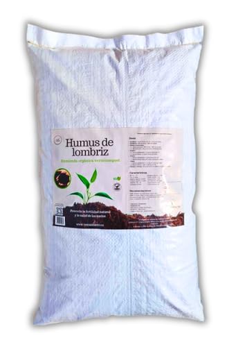 Humus de lombriz Vermiduero. Abono orgánico 100% natural y ecológico.(7Kg)