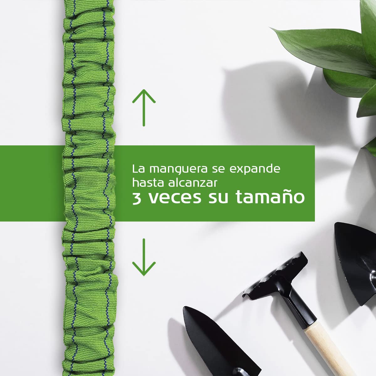 Xpansy C2607A Basic - Manguera extensible para agua a presión, color verde, 7.5 metros