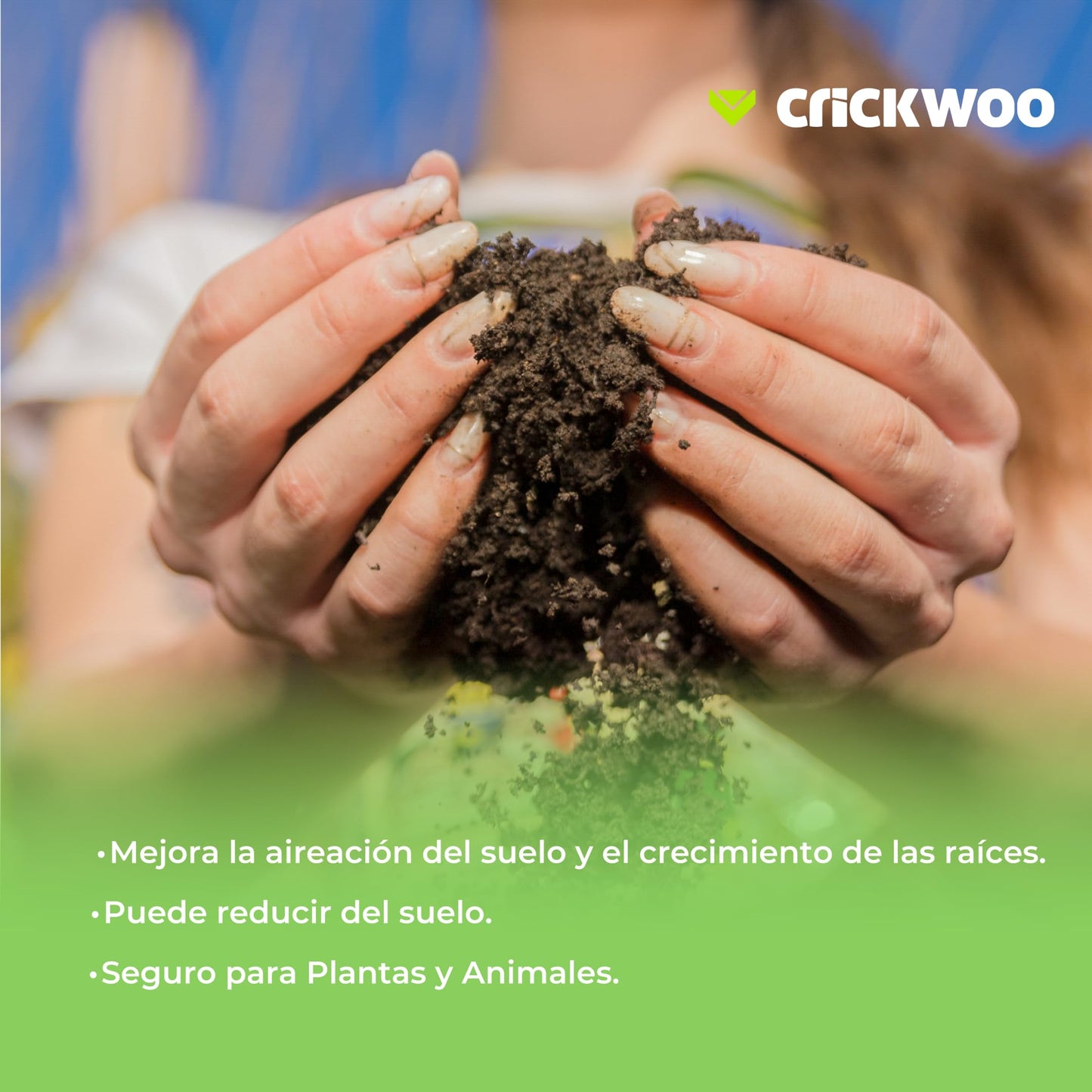 Crickwoo - Humus de Lombriz para Plantas Puro. Palet 24 Sacos 42L / 25KG, Abono Natural