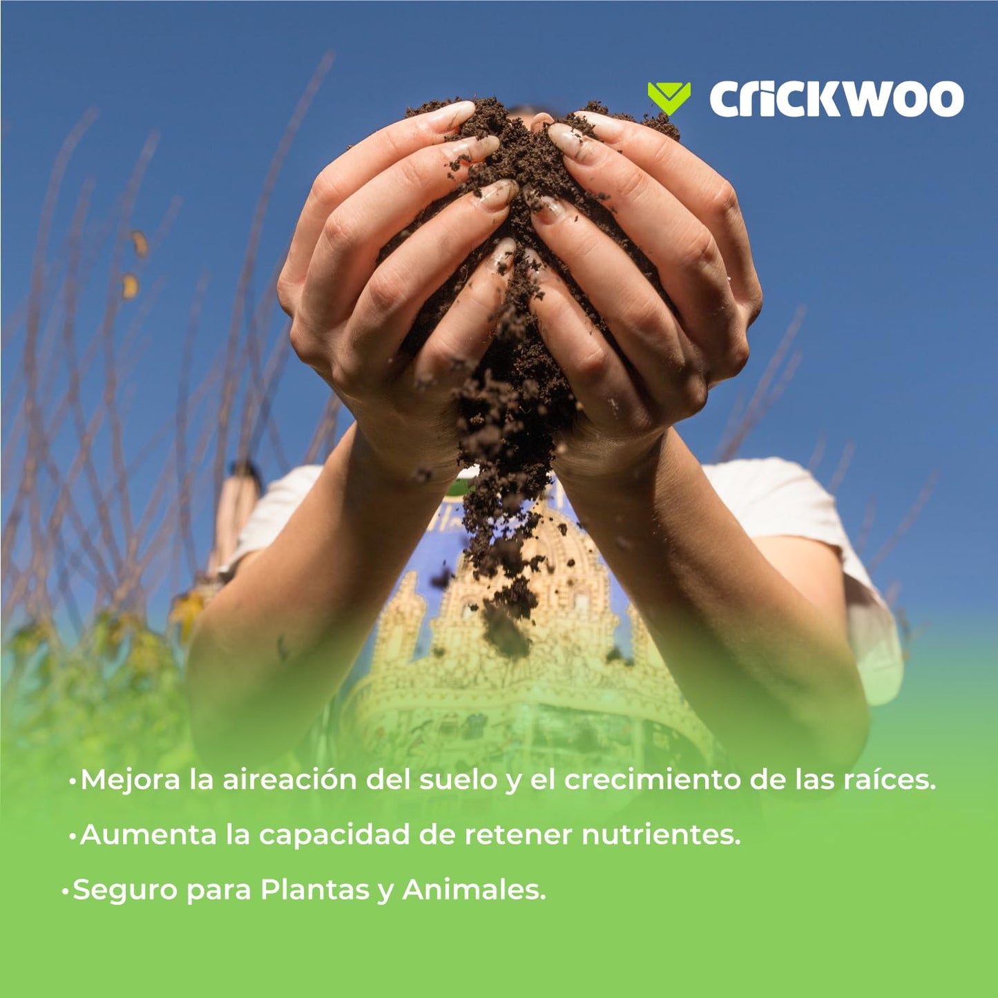 CRICKWOO - Humus de Lombriz para Plantas Puro. Saca Big-Bag 1.666L / 1.000KG. El Mejor Abono Natural