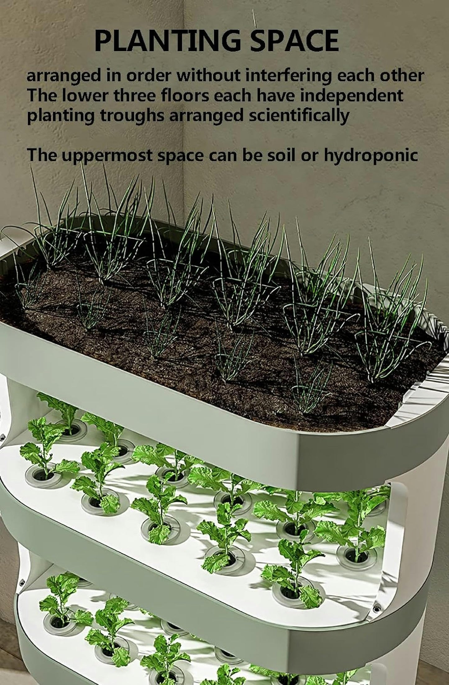 Torre hidropónica de cultivo de 48 cápsulas