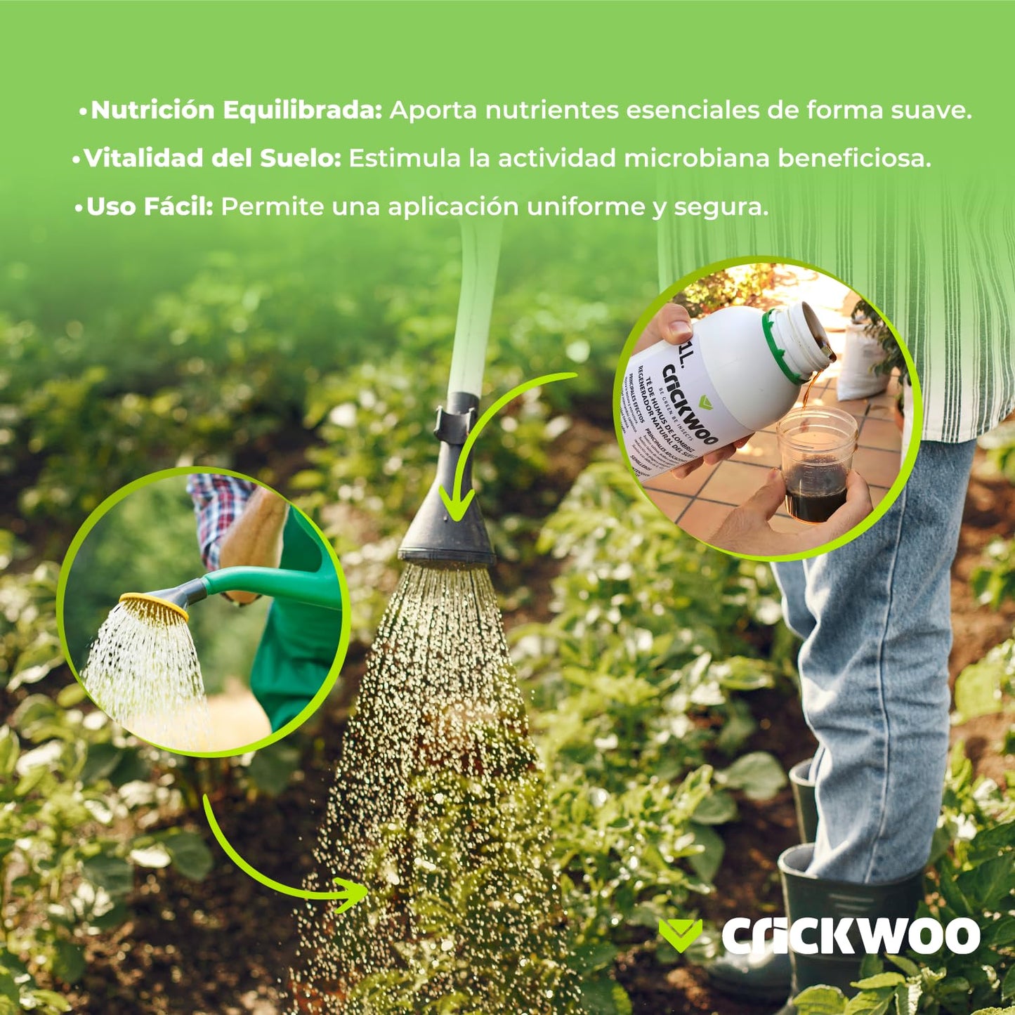 CRICKWOO - Humus de Lombriz Líquido - 20L, Fertilizante Foliar, Abono Orgánico