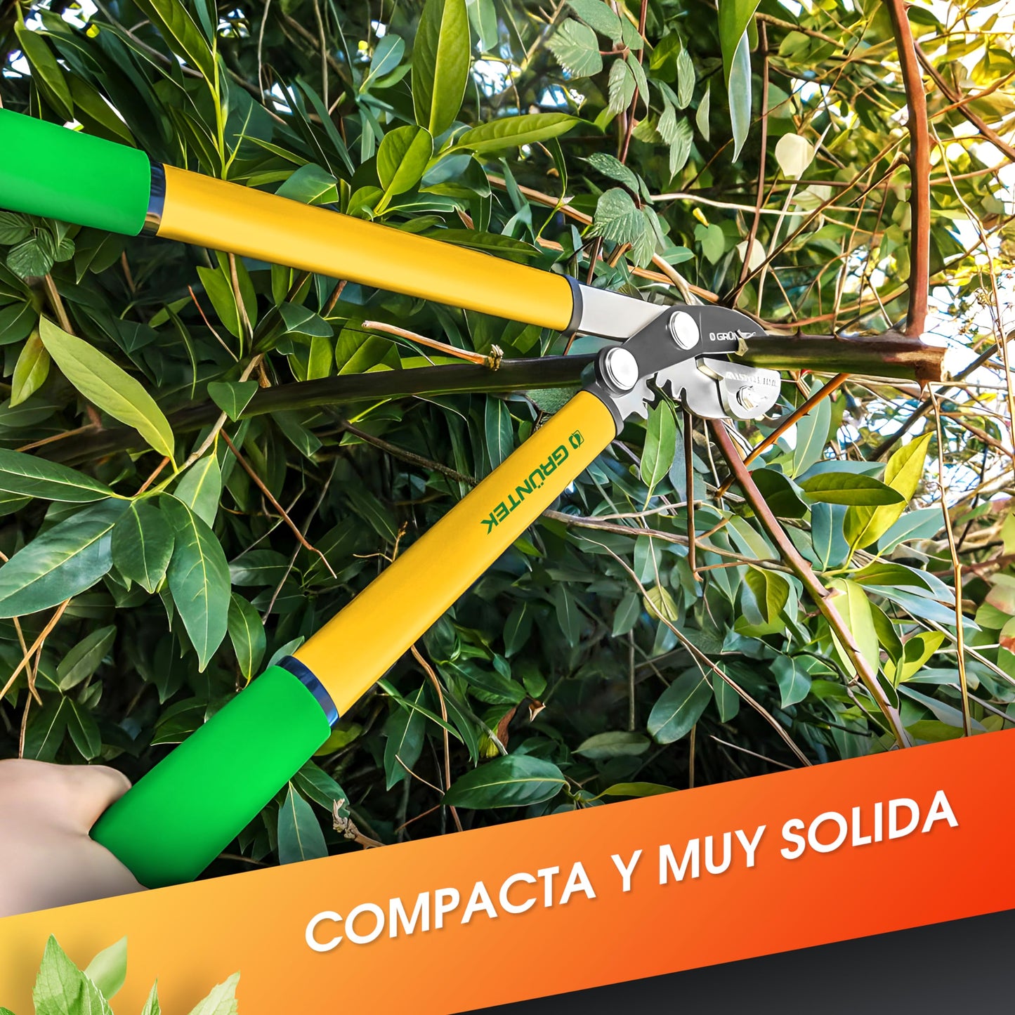 Tijeras de podar Dos Manos para jardineria Grizzly 47cm.