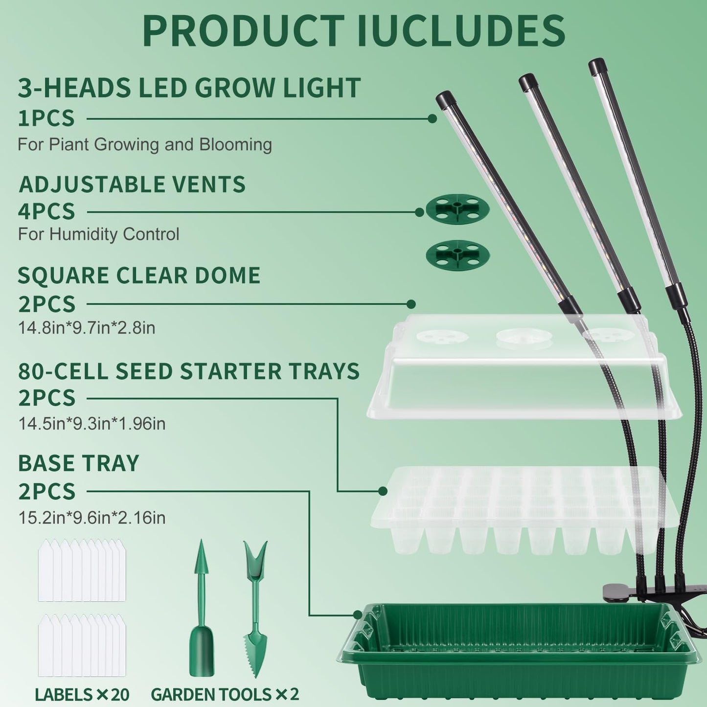 YAUNGEL Bandejas Semilleros de Germinacion